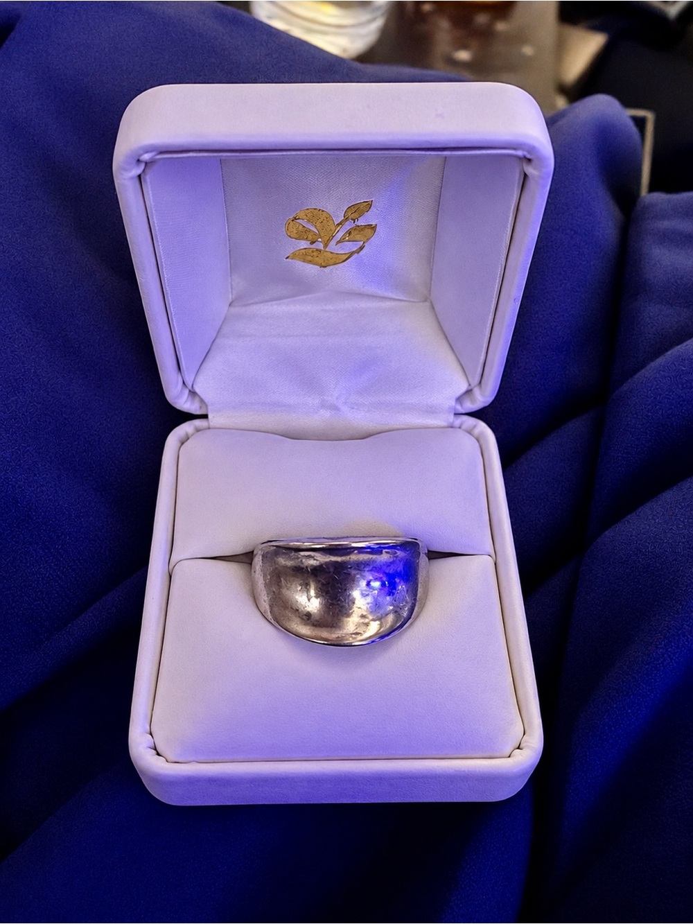 Sterling Silver Dome Statement Ring - Silver